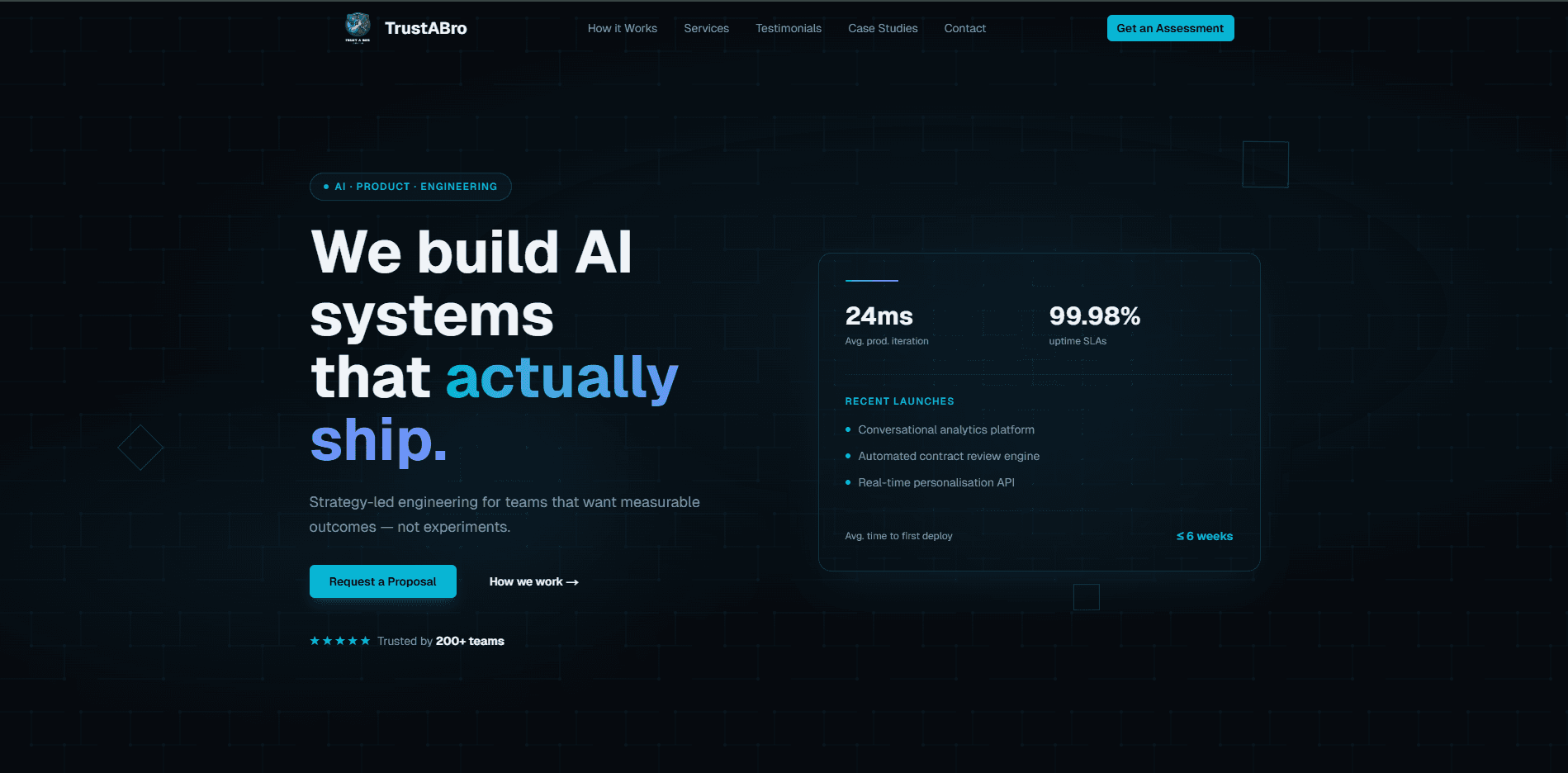 TrustABro Website screenshot